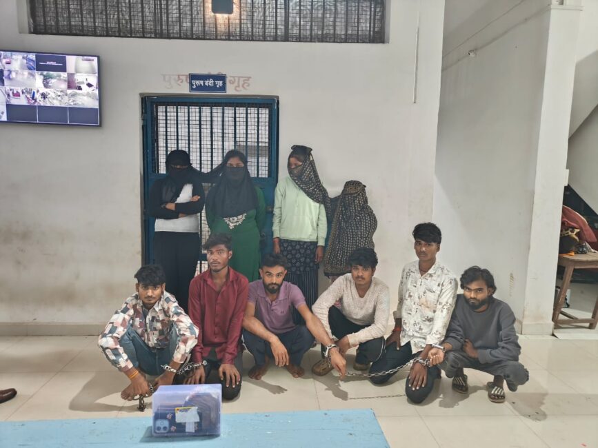 1001006183 लड़कियों के माध्यम से फँसाकर रकम एठने वाले गिरोह के 10 सदस्य कुठला पुलिस की गिरफ्त में